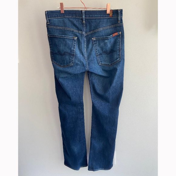 7 for All Mankind Men's Austyn Relaxed Straight Leg Dark Wash Jeans - Picture 8 of 14